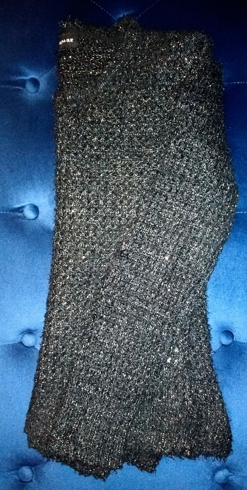 Soft, Cozy Sweater with Sparkly Silver/Gold Accent